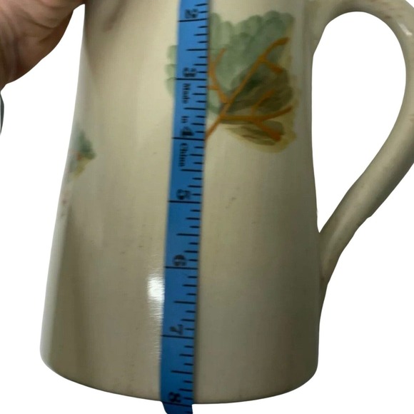 Gardeners Eden By Ceramiche Toscane Italian Pitcher Ceramic Leaf Rustic Country - Picture 7 of 8